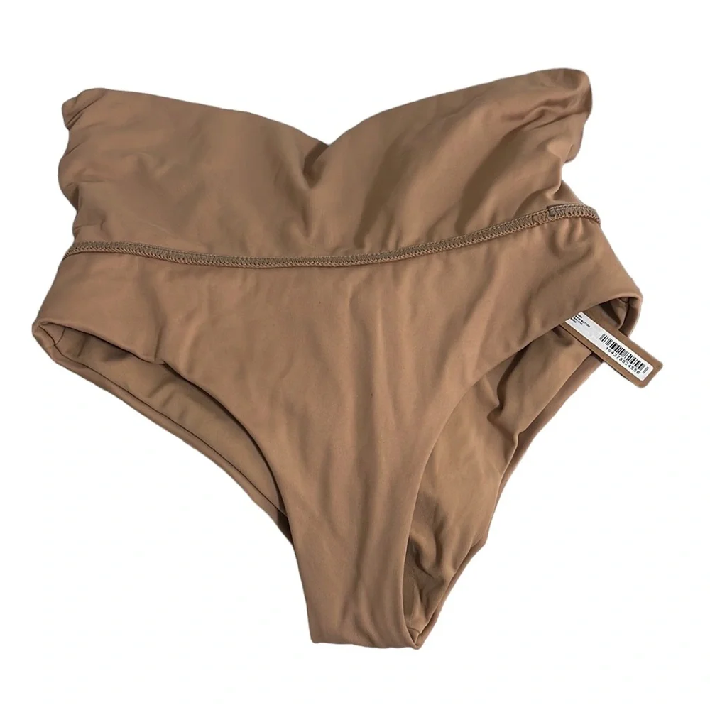 SKIMS Sculpting Swim Fold Over Bikini Bottom in Sienna NWT
